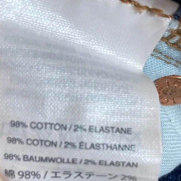 J. Crew Dark Blue Raw Hem Denim Mini Skirt Sz 26 - Picture 5 of 8